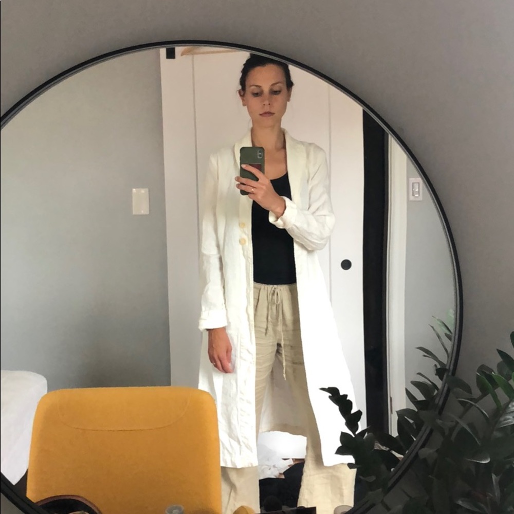 FLAX linen long blazer/jacket